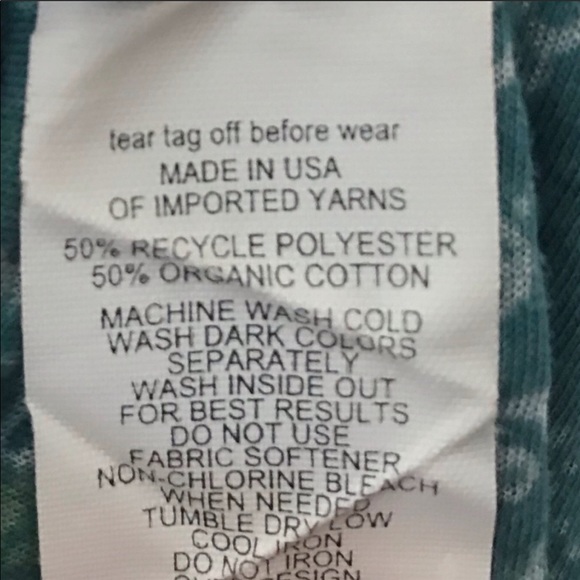 Prana Top Blouse Long Sleeve Teal Hoodie Large - Picture 5 of 5